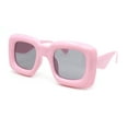 thumbnail image 2 of Girls Kids Size Balloon Thick Plastic Rectangle Sunglasses Pink - Black, 2 of 4