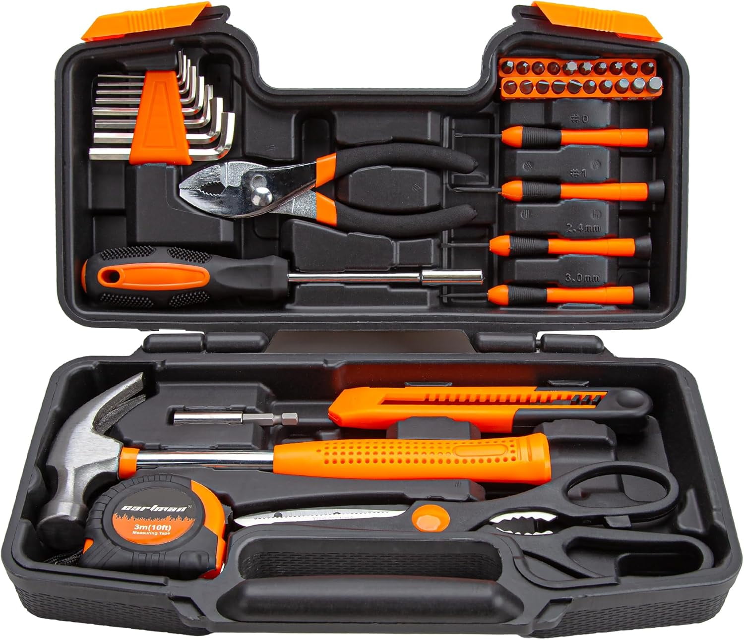 DEKO 198 Piece Home Repair Tool Kit, Wrench Plastic Toolbox with