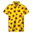 thumbnail image 3 of Camisa hawaiana con estampado 3D de girasoles para hombre, ropa para hombre, camisas hawaianas florales, blusas de manga corta de verano, blusa con botones y solapa de calle, 3 of 5