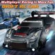 thumbnail image 3 of Coche de carreras RC Drift a escala 1:24, 4WD, 2,4 GHz, 30 km/h, de alta velocidad, con luces LED, ruedas de carreras y derrape (8601-rojo), 3 of 5