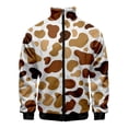 thumbnail image 4 of Abrigos de moda 2024, chaqueta con cremallera informal con estampado 3D de manchas de vaca en blanco y negro para hombres y niños, sudaderas deportivas, ropa de mujer, 4 of 5