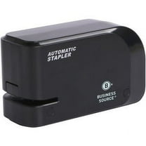 Business Source Electric Stapler 20 Sheets Capacity - 105 Staple Capacity - Half Strip - 24/6mm, 26/6mm Staple Size - 2 x AA Batteries - Battery Included - Black