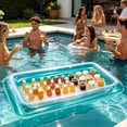 thumbnail image 5 of MMJ Pool Float Inflatable Snack Bar Floating Drink Cooler Fruit Tray Cup Holder for Summer Party 49.61x25.59in, 5 of 6