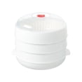 thumbnail image 1 of PP Microwave Steamer with Lid & Tray - Layered Water Storage, Multifunctional for Healthy Cooking, Vegetables, Dumplings & More, 1 of 9