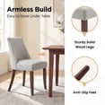 thumbnail image 5 of AFO Upholstered Dining Chairs Set of 4 with Solid Wood Legs & Padded Seat, Wood Mid Century Side Chairs for Kitchen Desk, Dining Room and Restaurant, Light Grey, 5 of 13