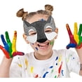 thumbnail image 4 of Juego de 3 máscaras de lobo, media cara de fieltro negro Animal Wolf Masquerade Halloween Animal Wolf Head Costume Cosplay Dress Up Masks TUNC Sencillez, 4 of 5