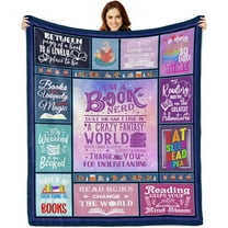 Book Lovers Gifts, Gifts for Book Lovers Women, Gifts for Readers, Gifts for Book Lovers, Reading Gifts for Book Lovers, Book Club Bookworm Gifts for Reading Lover Bookish Throw Blanket 60"x50"