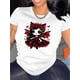 thumbnail image 1 of Creative Gothic Style Graphic Print T-shirt Casual Round Neck Short Sleeve Top Women's Clothing TEE, 1 of 6