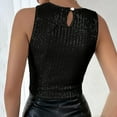 thumbnail image 5 of SNKSDGM Female Womens Tank Tops Athletic Fitted Women's Tank Tops Women Fashion Solid Sequin Casual Sexy Crewneck Sleeveless Vest L, 5 of 6