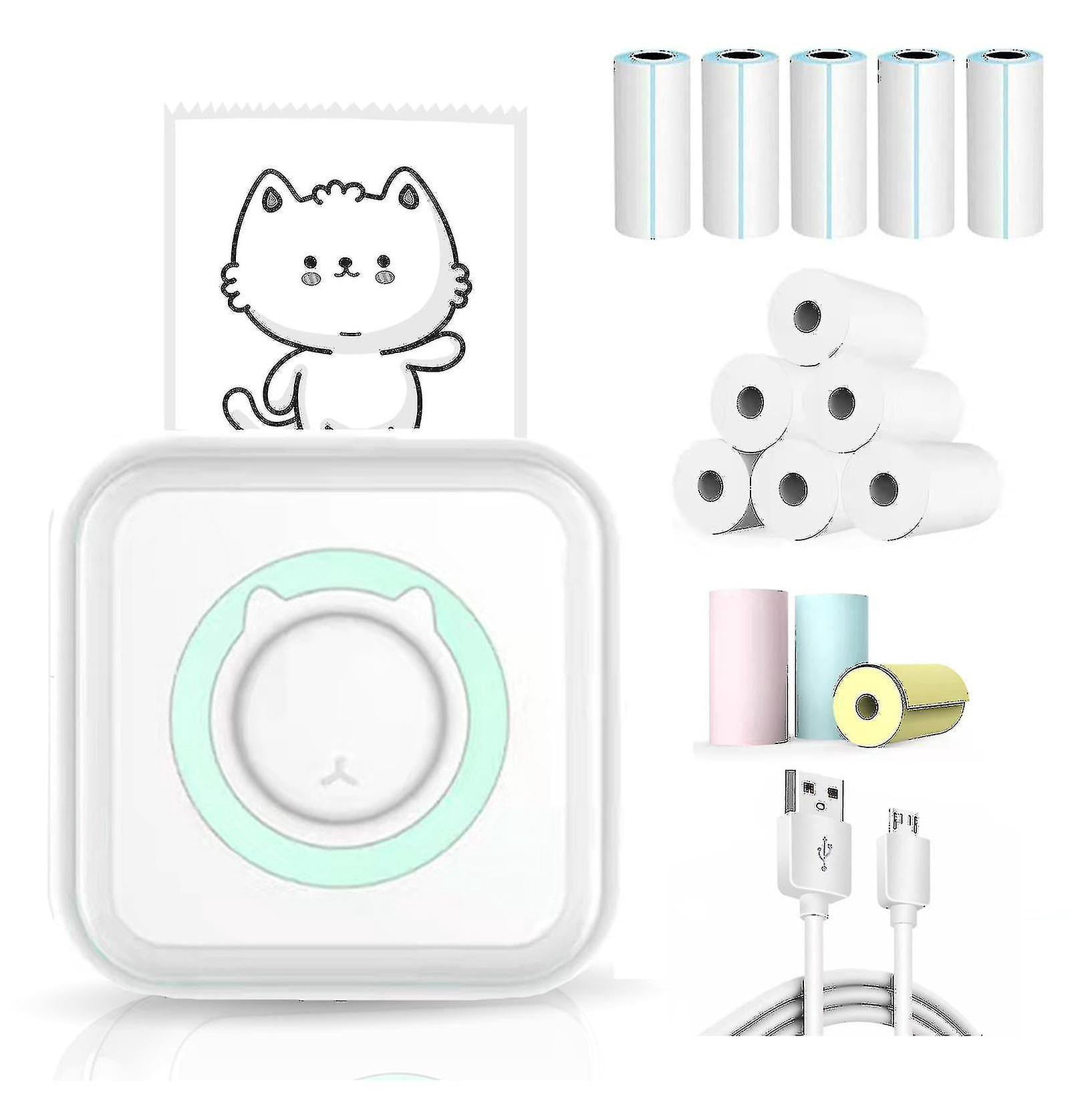 Mini Pocket Sticker Printer, Bluetooth Wireless Portable Mobile Printer ...