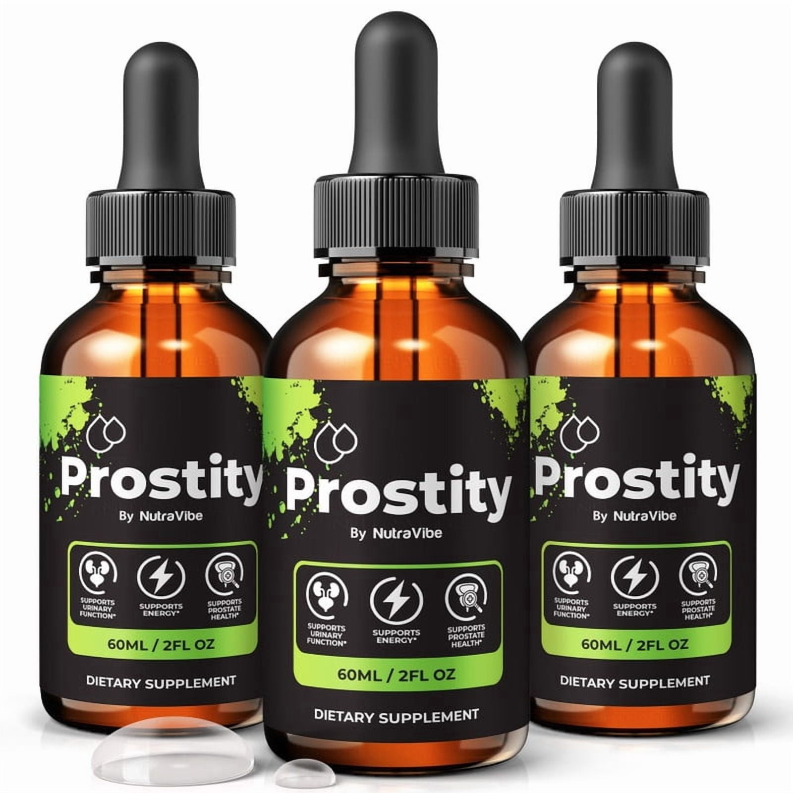 (3 Pack) Prostity Drops - Official Prostity Liquid For Prostate Heath, All Natural Formula To Support Control, Energy & Overall Well-Being, Review (90 Servings)