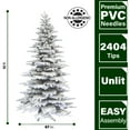 Fraser Hill Farm Unlit Mountain Pine Snow Flocked Artificial Christmas