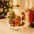 thumbnail image 4 of PLPPYFS Glowing Christmas Diorama Ornament, Light‑Up Mini Holiday Scene 3.54In, Christmas Hanging Diorama Ornament with Warm LED Light, Festive Keepsake for Tree, Mantel & Christmas Party Decor, 4 of 6