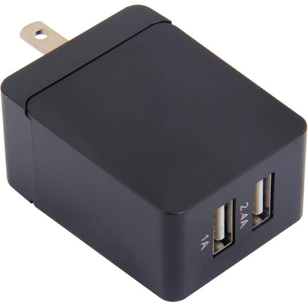 Blackweb 3.4A Dual Usb Wall Charger, Black