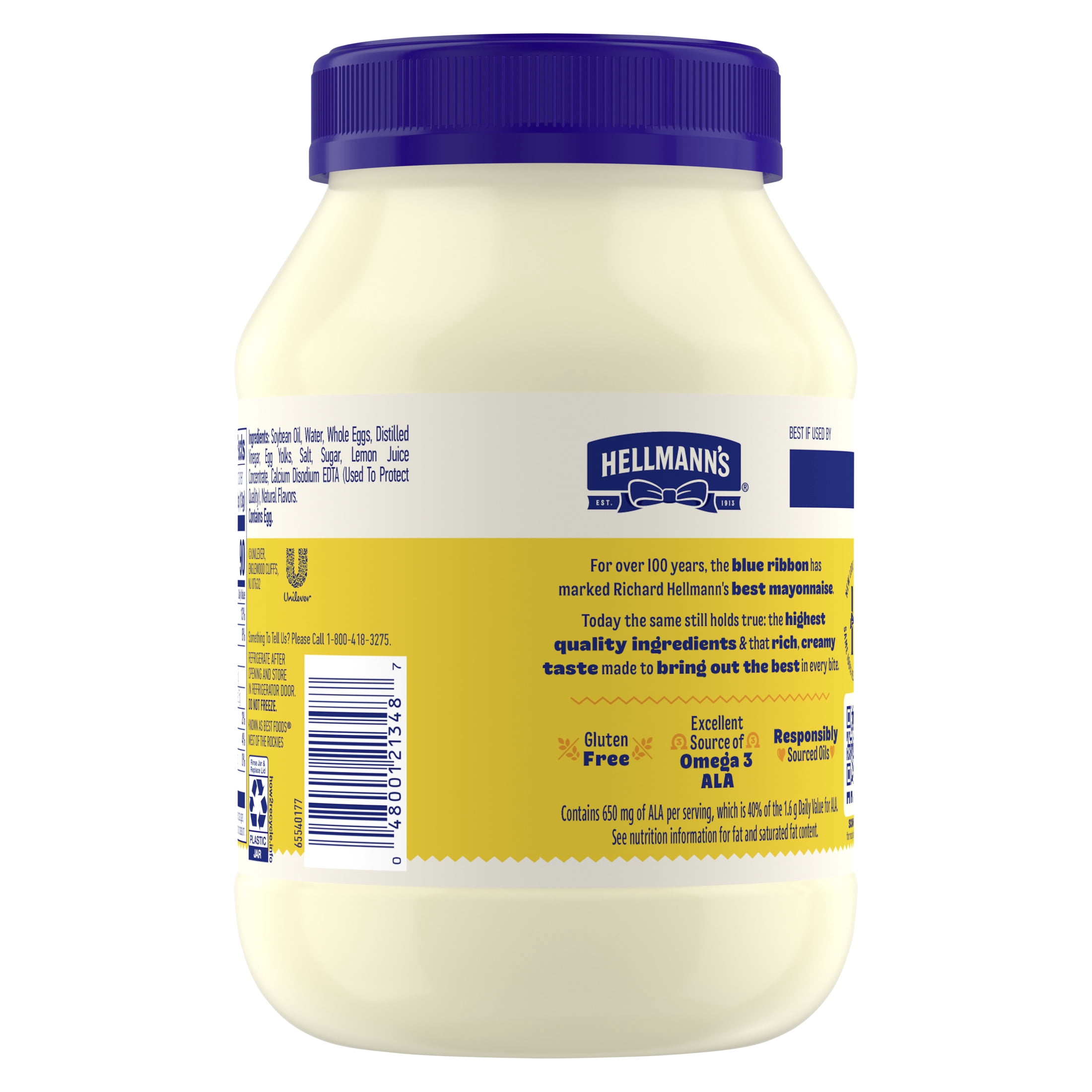 Hellmann's Real Mayonnaise, Sandwich Spread Condiments, 30 fl oz Jar