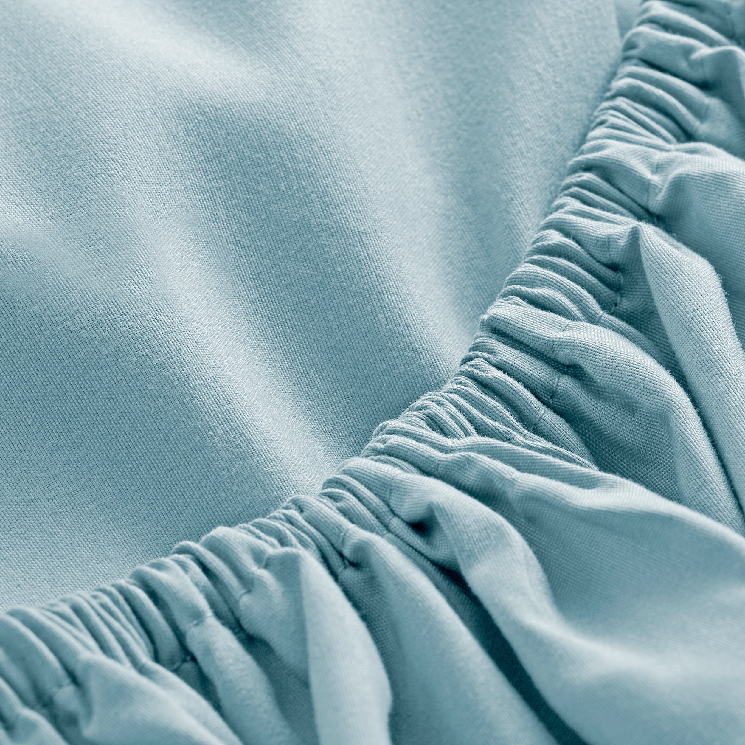 Bare Home Microfiber 5-Piece Dark Blue/Light Blue Comforter, Light Blue Sheet Set Reversible Bed in a Bag, Queen