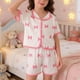 thumbnail image 1 of Conjuntos de blusas y camisas de cuello redondo y manga corta para niños, top con capucha y mangas de color con faldas de cintura elástica, traje casual y cómodo, conjunto de poliéster para niños, 1 of 6