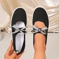 thumbnail image 6 of Comfortable Work Shoes, Women's Bow Accent Knit Platform Sole Round Toe Casual Shoes Comfortable Shoes and Easy Styling Knit Upper Flexible Sole Business Footwear Walking Shoes Comfort, US-6.5/EU-38, 6 of 7