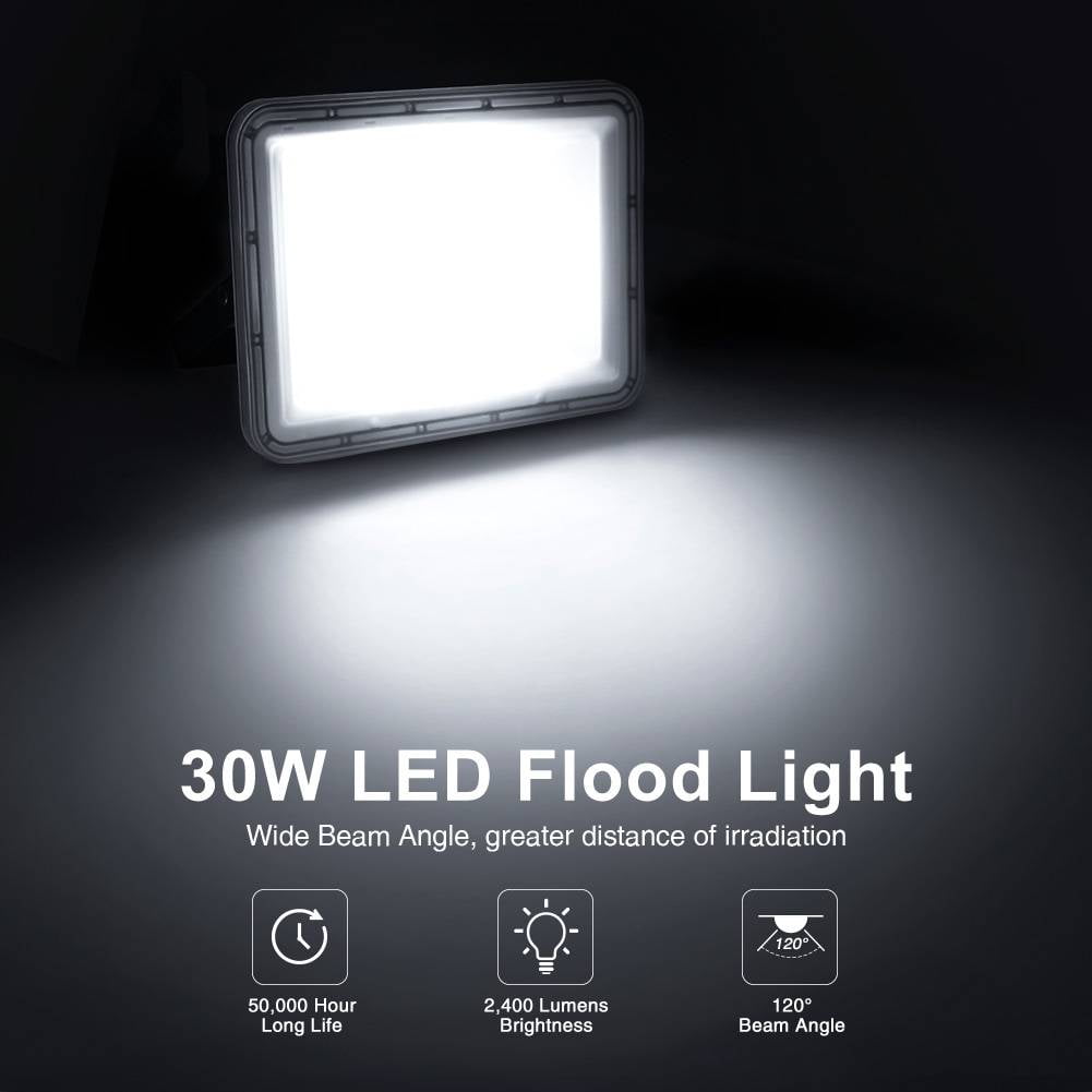 30W LED Flood Spotlight RGB SMD Floodlight Outdoor Ultra Thin Cool