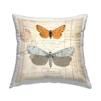 Stupell Industries Vintage Butterfly Specimen Design by Susan Arnot Outdoor Printed Pillow