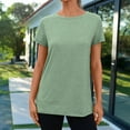 thumbnail image 5 of SUNBS Shirts for Women Summer Spring Tops Short Sleeve Oversized T Shirts Women Clothes Trendy, 5 of 8