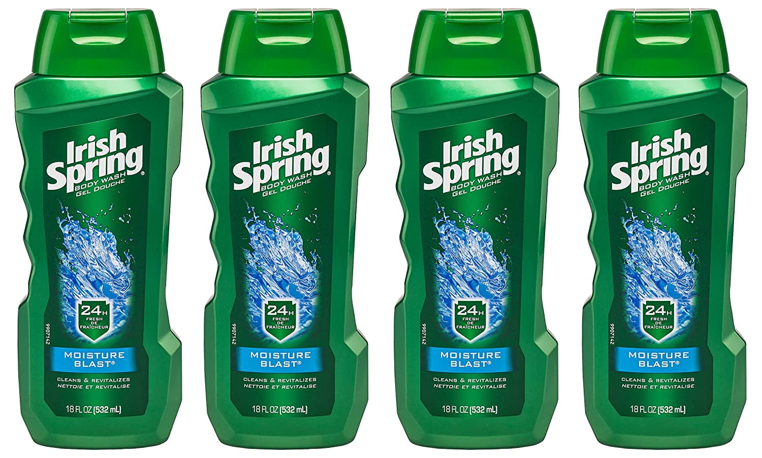 Irish Spring Body Wash, Moisture Blast, 18 fluid ounce (Pack of 4