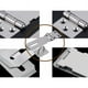 thumbnail image 4 of Herrajes para puertas y ventanas Cerrojo de candado de acero inoxidable, Cerrojo y grapa resistentes con tornillos, Cierre de puerta Cerradura de puerta Pestillo de cobertizo Grapa de candado, 4 of 5