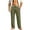 Blackish Green, variant on Men's Linen Pants Mens Casual Pants Casual Summer Beach Pants Lightweight Elastic Waist Drawstring Cargo Yoga Trousers with Pockets Black S