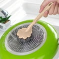 thumbnail image 5 of HengDidi Long Handle Pot Brush with Stainless Steel Bristles Scrubber for Cookware Pans Dish Cleaning Hangable Kitchen Brush, 5 of 6