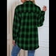thumbnail image 4 of Camisas de Franela con Botones para Mujer, Camisas A Cuadros de Larga, Blusa Informal de Negocios Verde XL, 4 of 7