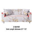 thumbnail image 2 of 2 Seaters Printed Loveseat Sofa Covers Stretch Elastic Couch Slipcover Protector Removable Washable for Dining Room， White Marble, 2 of 6