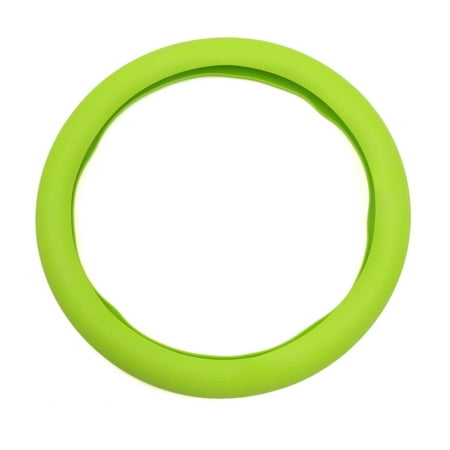 Green Rubber Cover Unique Bargains32cm Outer Dia Car Rubber Antislip Comfortable Steering Wheel Cover Green ()