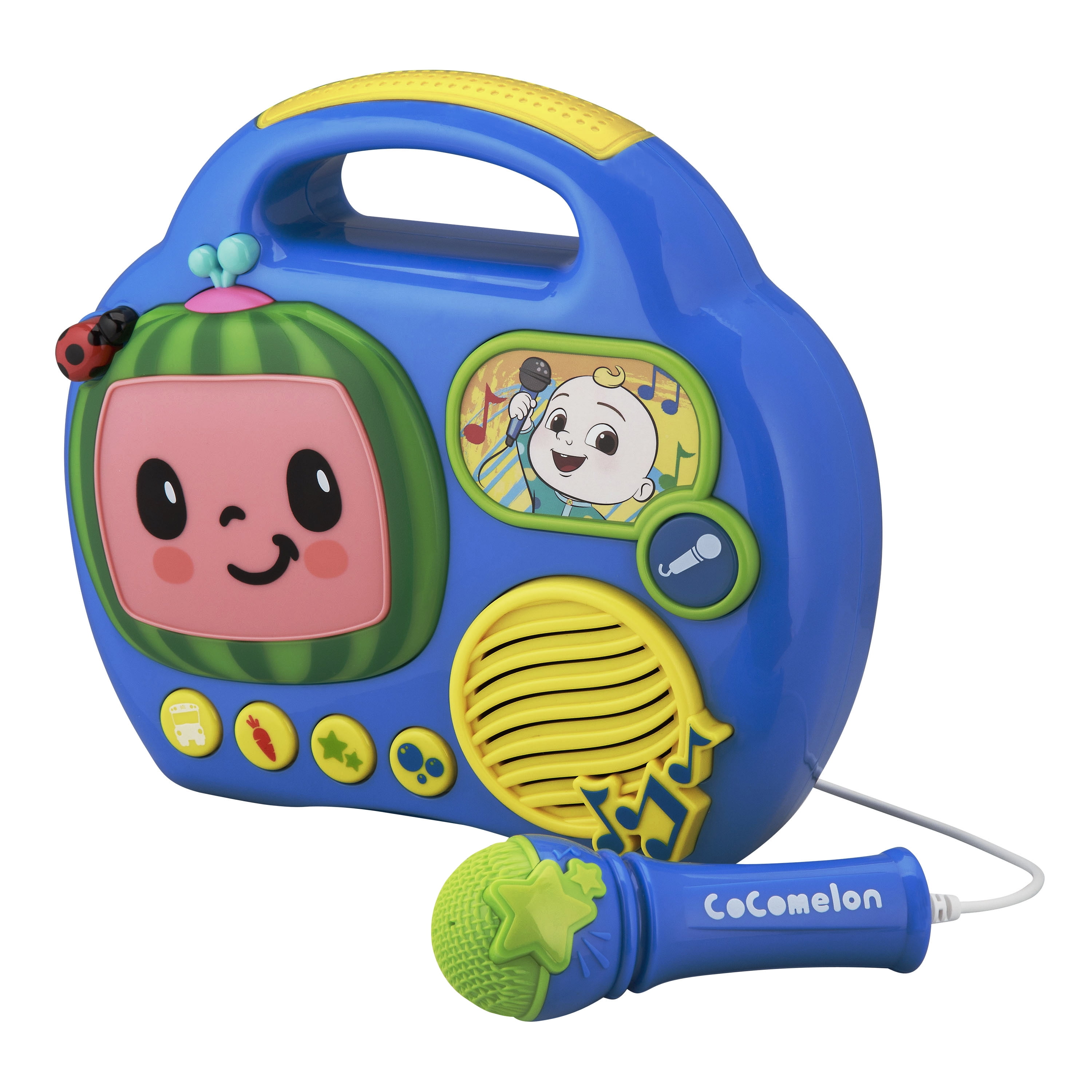 Cocomelon Sing Along Toy Boombox With Real Working Mic for Kids 18 Months  and Up.