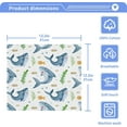 thumbnail image 5 of SKYSONIC Shark Washcloths Set of 2, Highly Absorbent Soft Cotton Fingertip Towels for Bathroom, Kitchen, Gym, Spa, Home Decor 12 x 12 Inch, 5 of 7