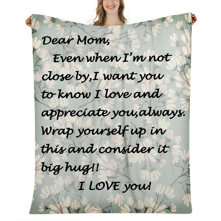 Mom Blanket,Mom Birthday Gifts from Daughter,Mothers Birthday Gifts for Mom  from Daughter,Happy Moms Birthday Gift Ideas Unique,Mom Gifts from  Daughters, for Mom,52x59'' 