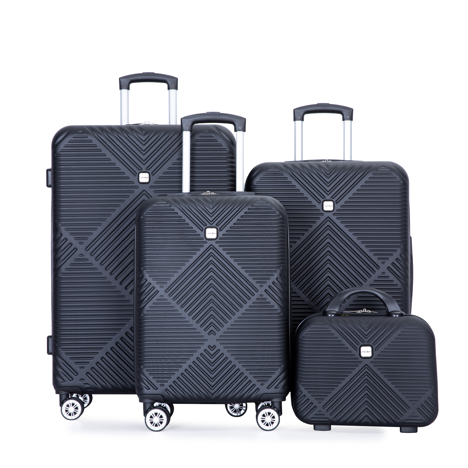 TRIPCOMP 11-Piece Hardside Luggage Set with Packing Cubes and Accessories, Black photo 5