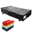 thumbnail image 1 of Under Bed Storage With Wheels, Under Bed Storage Containers With Clear Lid and Handles, Underbed Storage Drawers Bins Under Bed Rolling Storage Organizer for Clothes Shoes Toys, 1 of 7