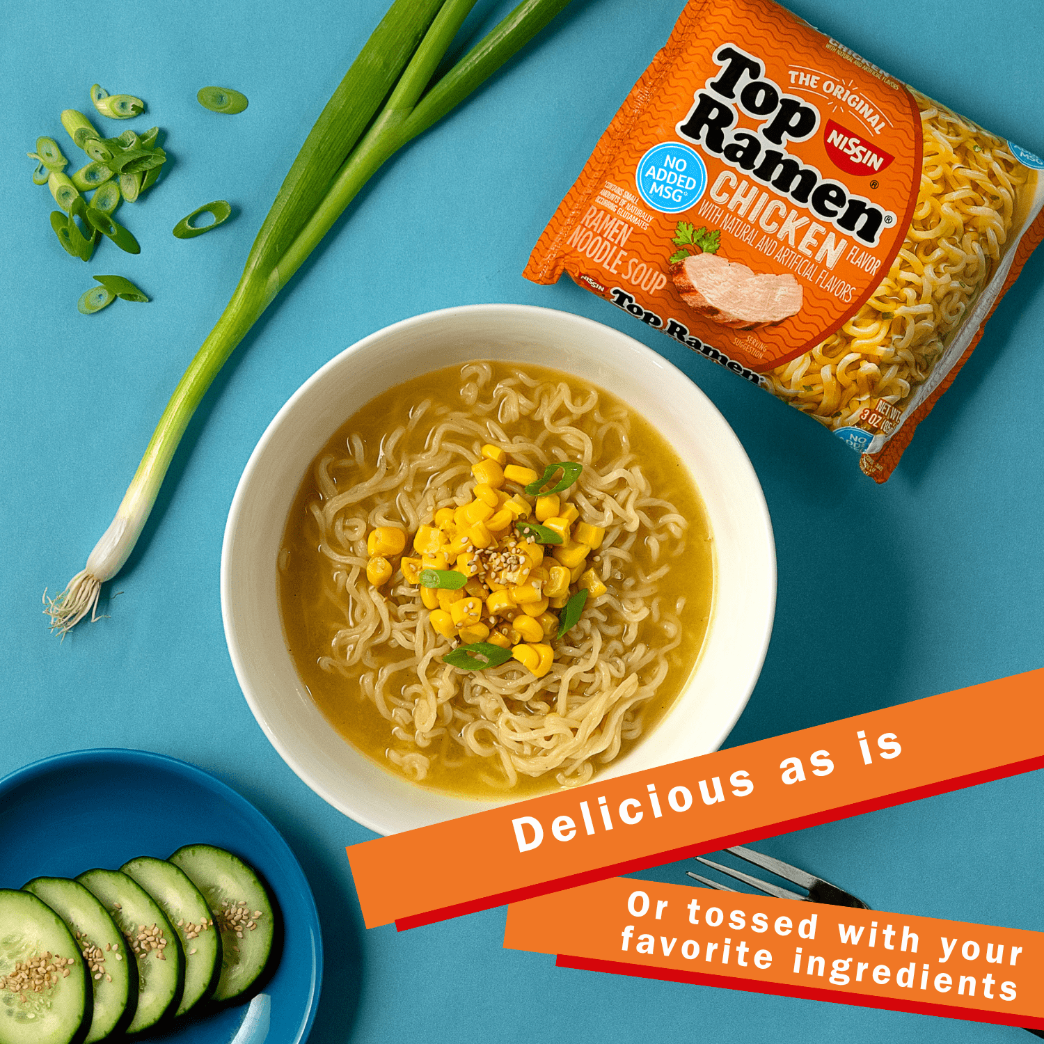 (24 pack) Nissin Foods Top Ramen The Original Ramen Noodle Soup, Chicken Flavor, 3 oz Bag, Shelf-Stable