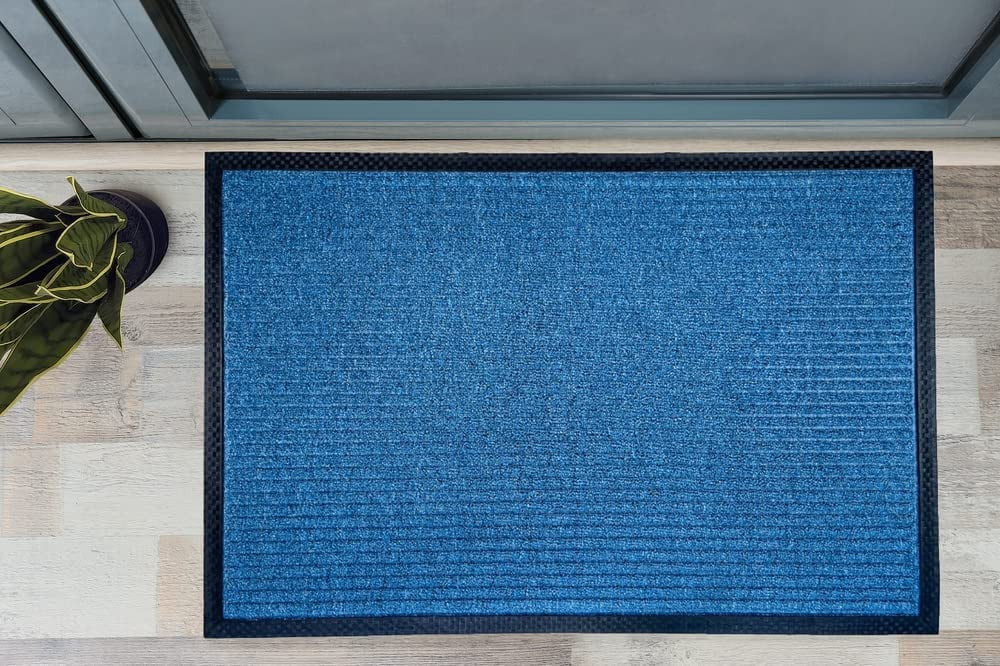Envelor Front Door Mat Indoor Outdoor Entrance Doormat Non Slip Durable Floor Mat for Entry Mat Kitchen Rugs Home Decor Rugs Heavy Duty Mat Welcome Mat, 24 x 36 Inches, Blue