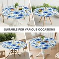 thumbnail image 7 of Pioneer Flower Floral Print Pattern Round Fitted Tablecloth with Elastic Edge,Dining Table Cover Waterproof,Outdoor Round Tablecloth for Camping,Dining,Indoor and Outdoor, 7 of 7