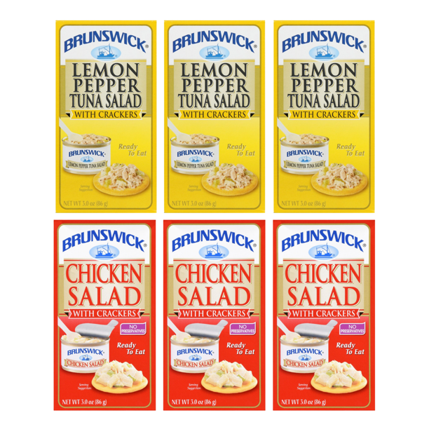 Brunswick Variety Pack, Lemon Pepper Tuna Salad with Crackers and