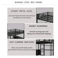 thumbnail image 6 of Morufur Metal Queen Size Loft Bed with Wardrobe and L-Shaped Desk, Metal Bed with Storage Cubes and Shelves, Heavy Duty Loft Bed for Bedroom, Black, 6 of 10