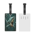 thumbnail image 5 of Sikiie Abstract Geometric Shark Luggage Tags Privacy Cover ID Label Suitcase Tags Identifiers For School Bags,Suitcases, 5 of 7