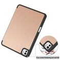 thumbnail image 5 of SaniMore for Apple iPad Pro 13 (2024) Case, Auto Sleep/Wake, PU Leather Case with Tri-Fold Kickstand & Pencil Holder Shockproof Protective Cover for Women Men, Rosegold, 5 of 9