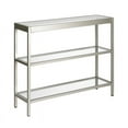 thumbnail image 1 of Henn&Hart 36" Satin Nickel Metal/Glass Console Table, 1 of 8