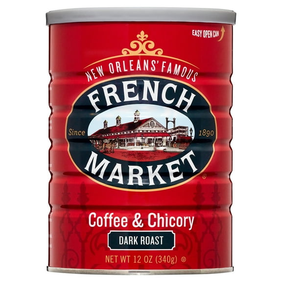 French Market Coffee & Chicory Dark Roast, 12 oz Can