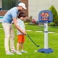 thumbnail image 2 of Gymax 4-In-1 Kids Adjustable Basketball Hoop Goal Toy W/Ring Toss Sticky Ball Golf Set, 2 of 10