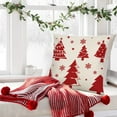 thumbnail image 4 of Luoshdecor Christmas Theme Pillow Cover, 18x18 in Red White Merry Christmas Throw Pillow Covers,Xmas Gift for Sofa, Bed,Home Decoration, 4 of 6