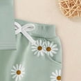 thumbnail image 6 of Kaprioy Girls Summer Outfits Mama’s Girl Print Baby Girl Outfit Short Sleeve T-shirts Daisy Elastic Waist Shorts Set Summer Clothes, 6 of 6