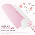 Hecef Cute Kitchen Knife Set with Detachable Block, Cat Claw Pink Sharp